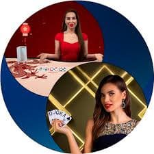 sabijitu live blackjack dealer at table with player cards and dealer cards visible on screen